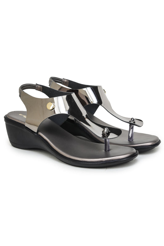 Casual Fashion Sandals 2 Inches Wedge Backstrap Round Toe Heels