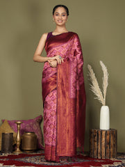 Majestic Red & Teal Silk Saree with Rich Woven Pallu – A Regal Touch for Special Moments