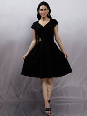 Women Black Fit & Flare Dress
