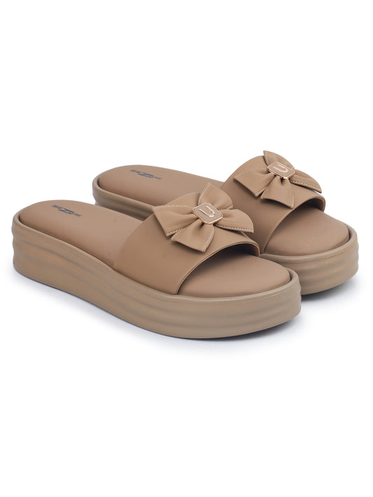 Shezone - Casual Fashion Sandals Open Back Flatform Heels