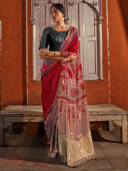 Women's Viscose Silk Printed Designer Saree With Blouse Piece