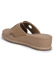 Fashion Open Back Sandal 1.5 inches Wedge Heels