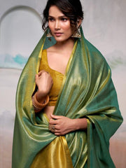 Light Tissue Silk Saree with Border - Classic Ethnic Grace