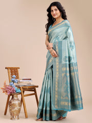 Graceful Light Green Silk Saree – Subtle Sophistication for Every Occasion
