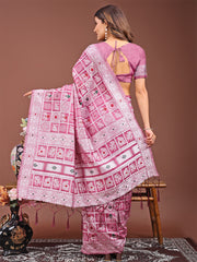 Threads of Tradition: Beige Linen Cotton Saree Woven with Stories of Grace & Heritage