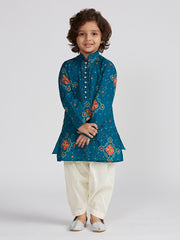Boys' Blue Kurta And Patiala Set