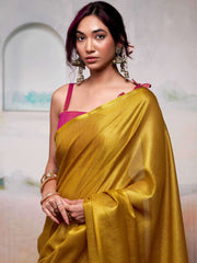 Light Tissue Silk Saree with Border - Classic Ethnic Grace