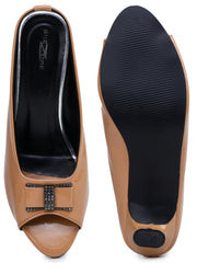 Casual Fashion Sandals Open Back Kitten Heels