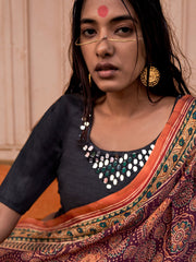 Women's Viscose Silk Printed Designer Saree With Blouse Piece