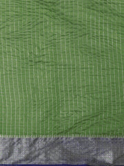 Women's Aura Silk Green WovenDesign DesignerSaree With Blouse Piece