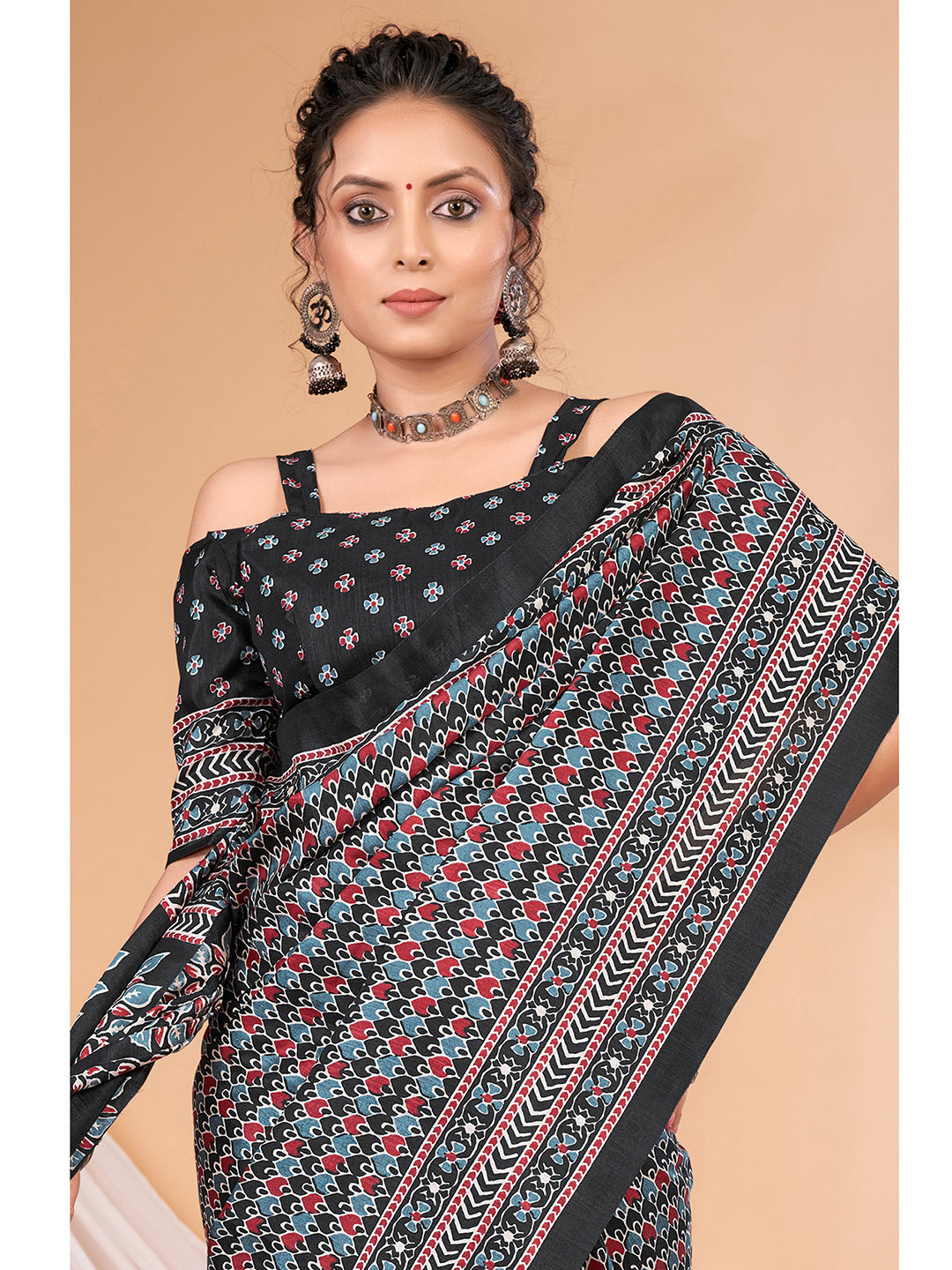 Women's Dola Silk DigitalPrint DesignerSaree With Blouse Piece