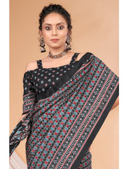 Women's Dola Silk DigitalPrint DesignerSaree With Blouse Piece