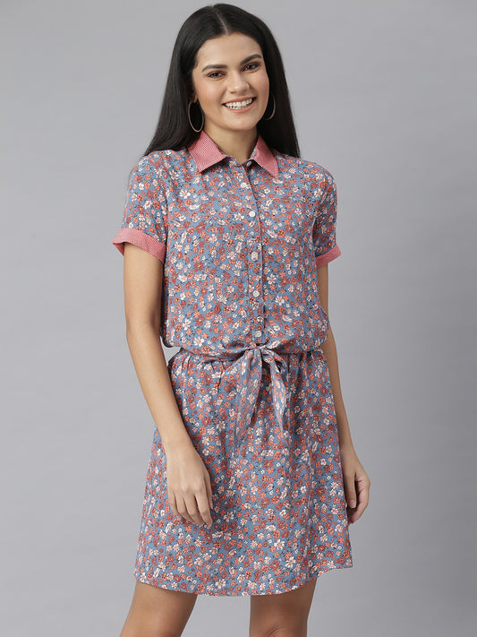 Women's Floral Tie Knot Dress