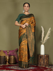 Majestic Red & Teal Silk Saree with Rich Woven Pallu – A Regal Touch for Special Moments