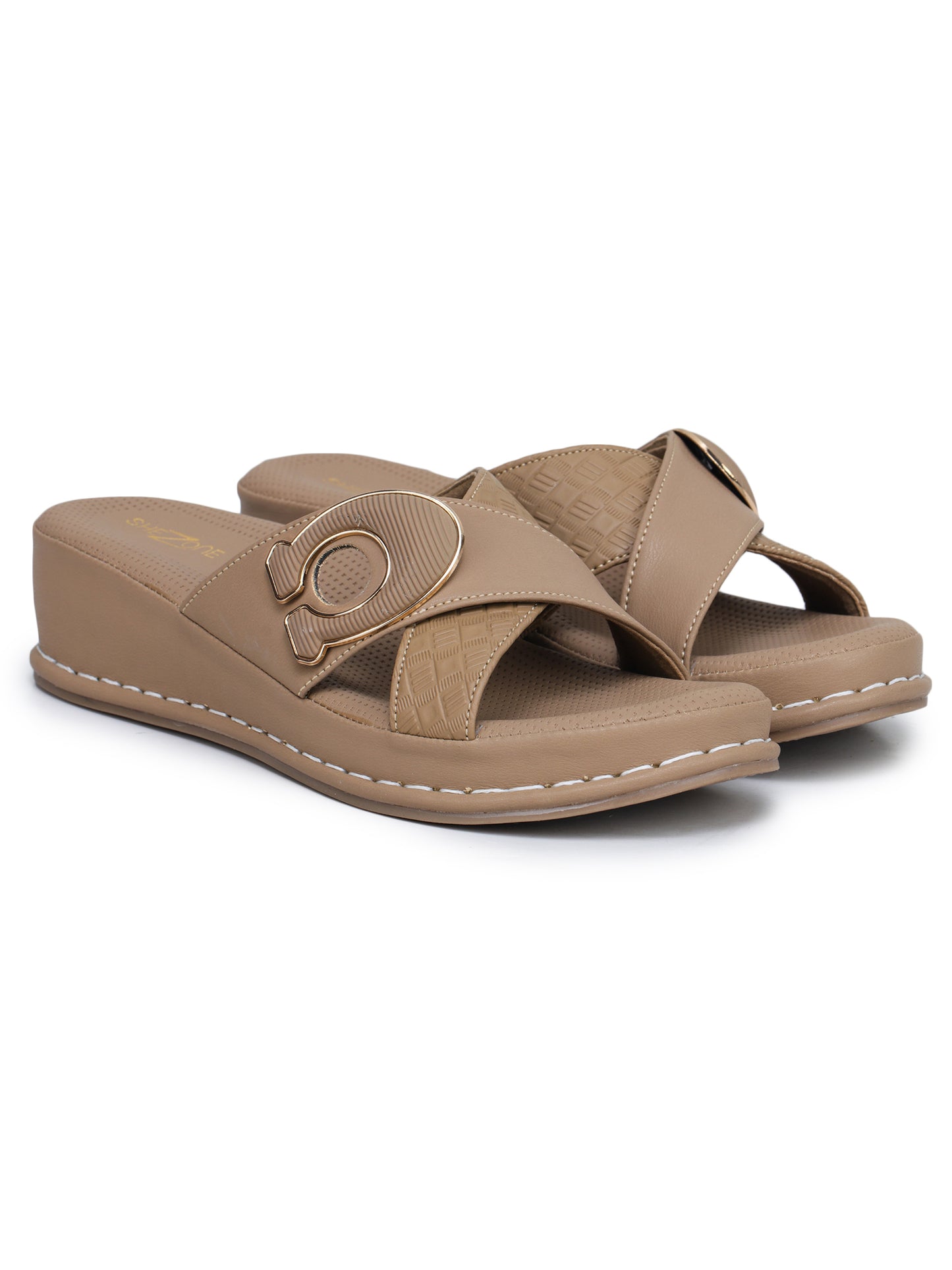 Shezone-Fashion Open Back Sandal 1.5 inches Wedge Heels