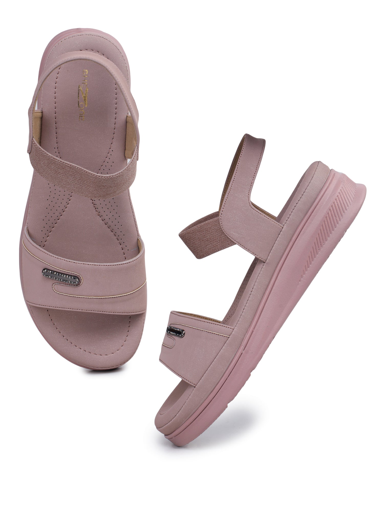 Casual Ankle Loop Round Toe Heels