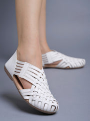 Shoetopia Round Toe White Belly For Women & Girls