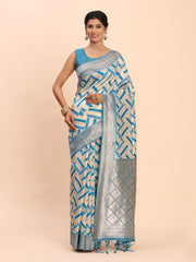 Premium Linen Cotton Saree with Pallu & Contrast Blouse Piece