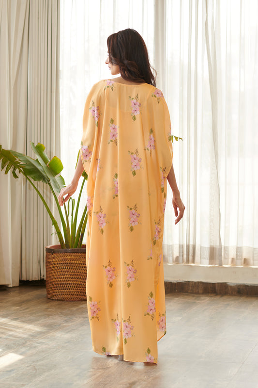Jasmine Yellow Bralette, Skirt & Cape Set