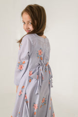 Slate Grey Dhoti Jumpsuit Kids