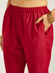 Women's Red Kurta Set