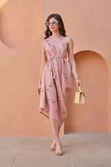 Pink Sand One-Shoulder Dress
