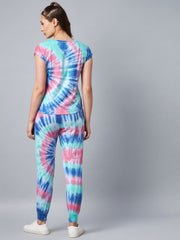 Women's Multicolored Tie & Dye Tracksuit Set