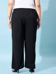 Women Smart Mid-Rise Easy Wash Trousers