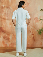 Women's White Co ords Set