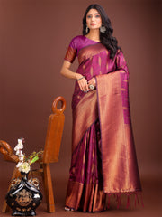 Teal Blue Linen Cotton Saree with Golden Zari Leaf Woven Design & Rich Pallu – Festive Wear | Office Look | Soft Drape