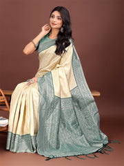 Graceful Orange & Maroon Banarasi Silk Saree with Rich Zari Woven Border – Traditional Elegance for Celebrations