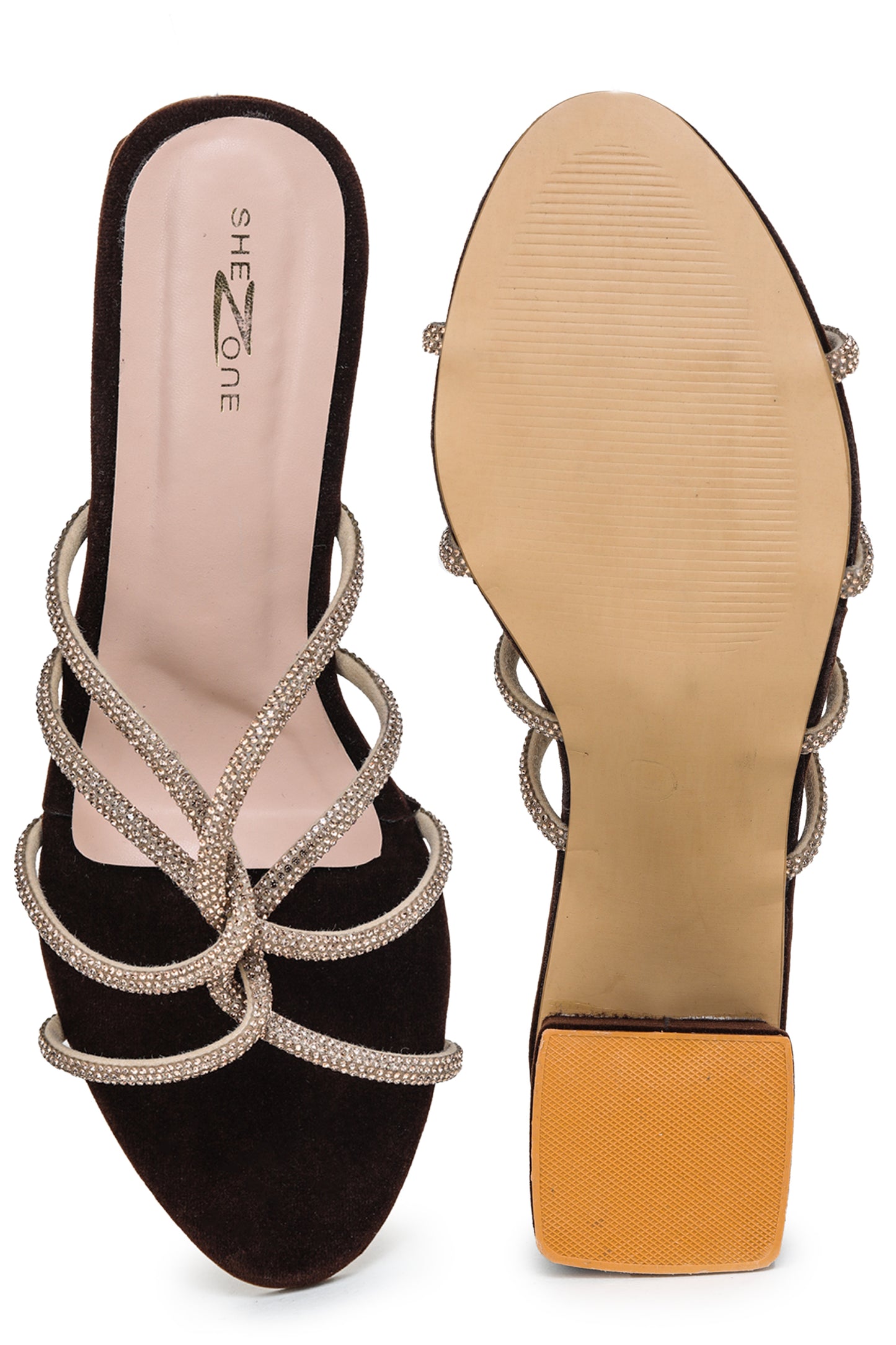 Women Casual Fashion Open Back Sandals - 2 inches Block Heels 