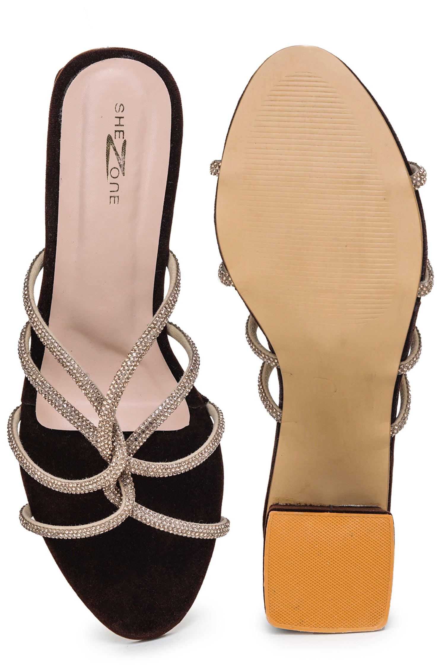 Women Casual Fashion Open Back Sandals - 2 inches Block Heels 