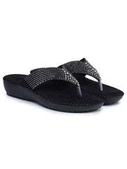 Fashion Open Back Sandal 1 inch Wedge Heels