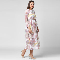 Women's White Georgette Dress