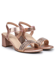 Fashion Backstrap Sandal 3 inches Block Heels