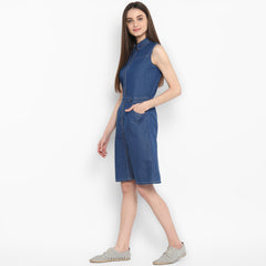 Women's Denim Dress with front  Button details