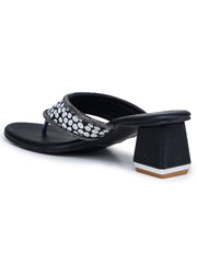 Fashion Open Back Sandal 1.5 inches Block Heels