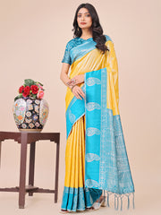 Graceful Light & Dark Pink Silk Saree with Rich Woven Border & Paisley Pallu – Perfect for Festive & Wedding Wear