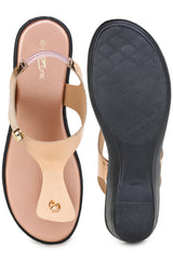 Casual Fashion Sandals 2 Inches Wedge Backstrap Round Toe Heels