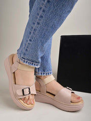 حذاء Shoetopia Slingback ذو الكعب العالي باللون الكريمي للنساء والفتيات
