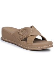 Fashion Open Back Sandal 1.5 inches Wedge Heels