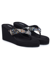 Fashion Open Back Sandal 3 inches Wedge Heels