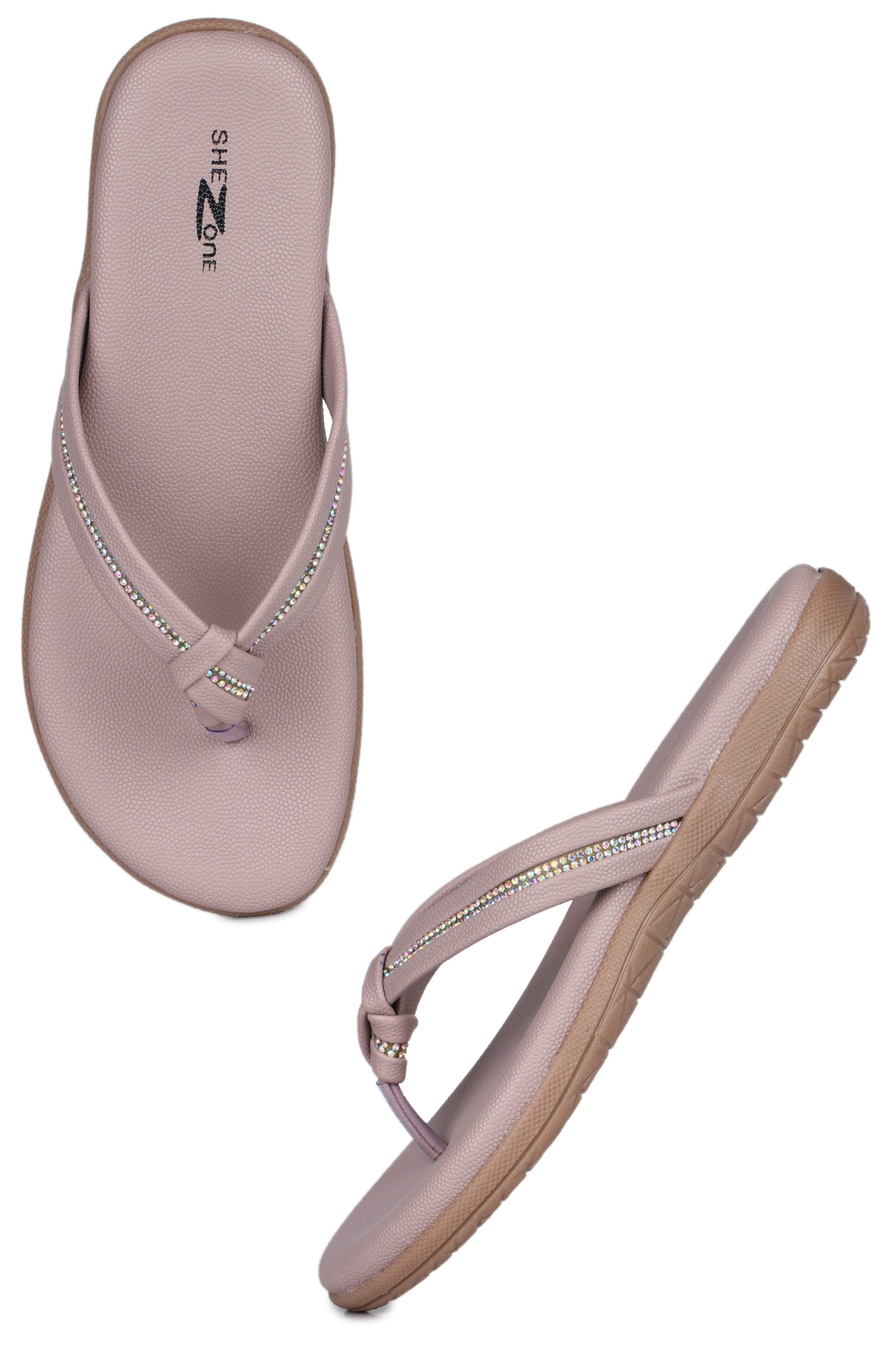 Casual Lavender One Toe Flats Round Toe Slip-On Flats