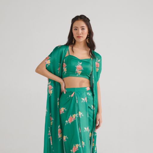 Jade Green Fusion Co-ord Set