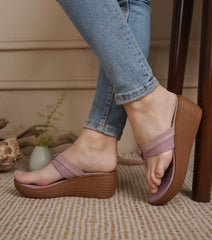 Fashion Open Back Sandal 2.5 inches Wedge Heels