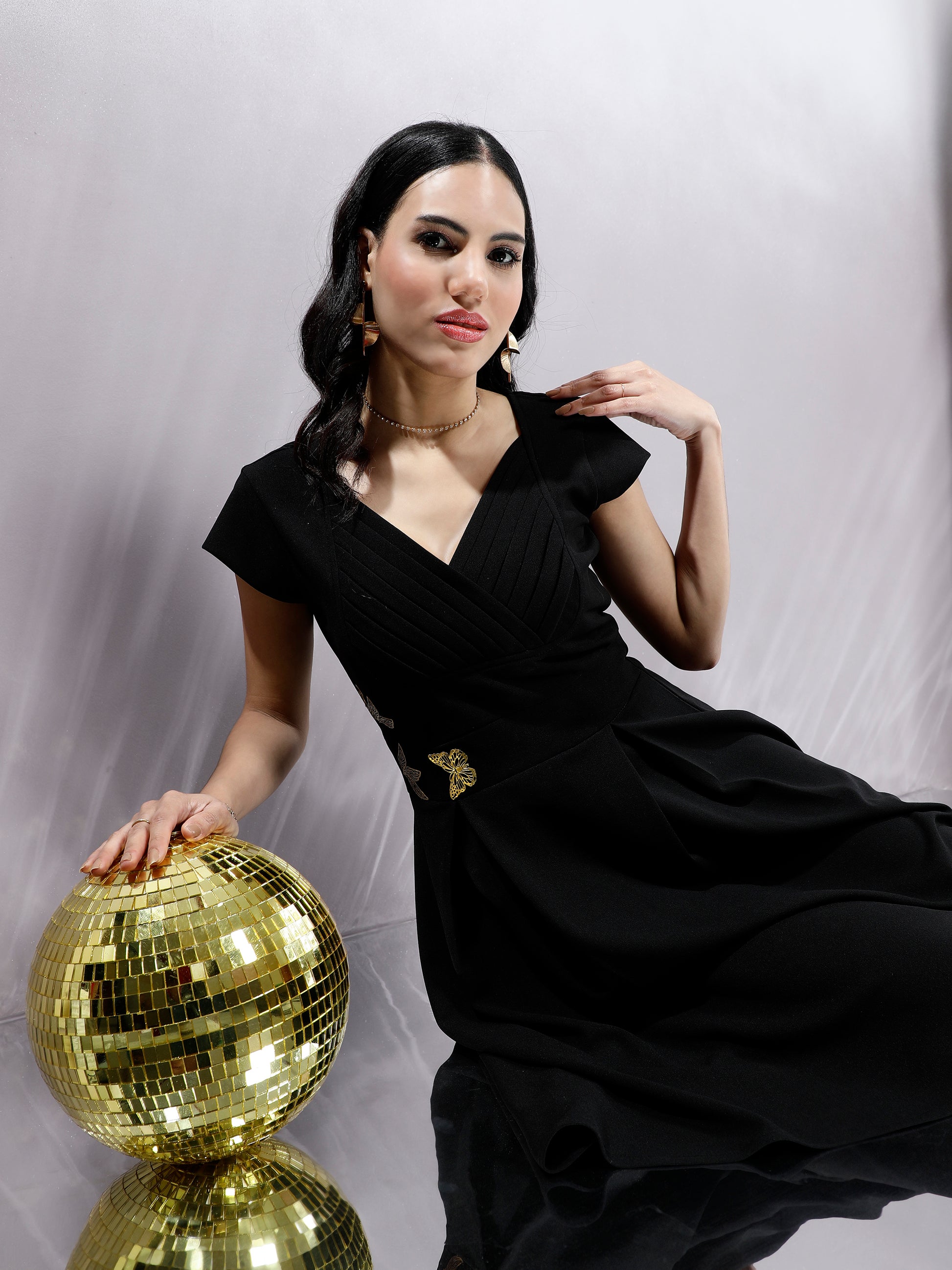 Women Black Fit & Flare Dress