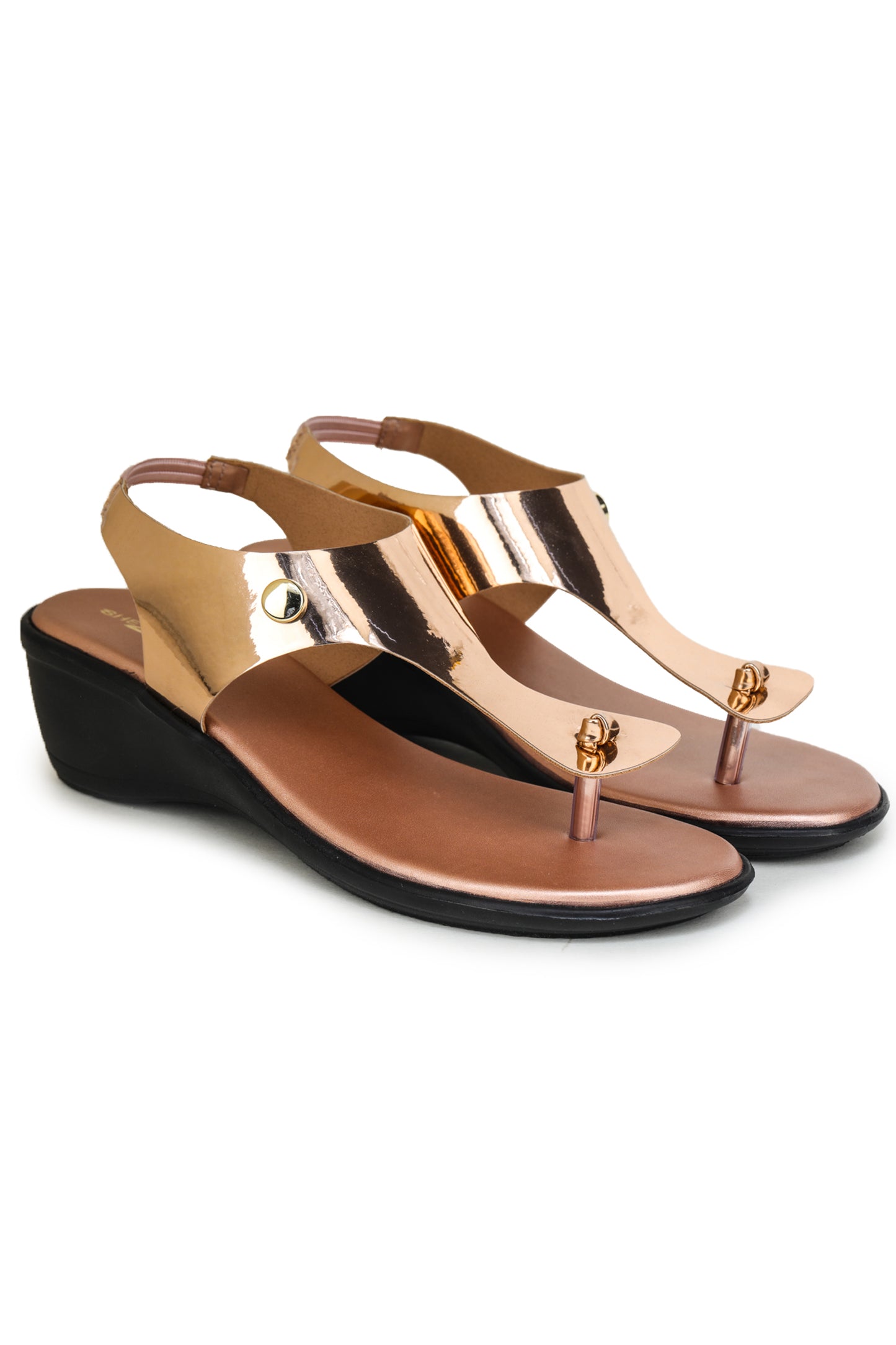 Shezone-Casual Fashion Sandals 2 Inches Wedge Backstrap Round Toe Heels