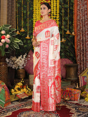 ASTITA - Traditional Art Silk Temple Border Festive Wedding Wear Saree