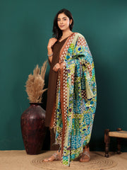 Women V Neck Straight Kurta with Pants & Dupatta